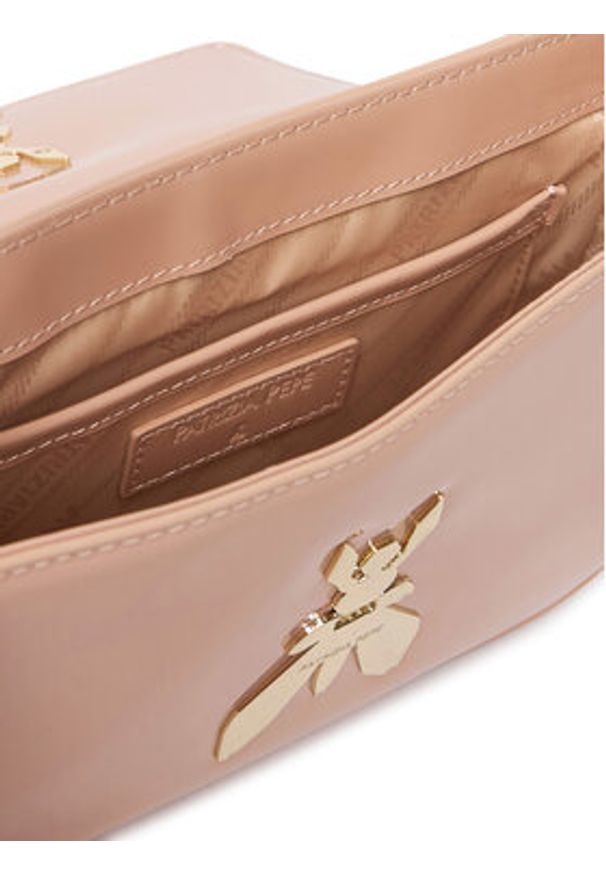 Patrizia Pepe Torebka 8B0303 L125 Beżowy. Kolor: beżowy. Materiał: lakierowane, skórzane