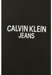 Calvin Klein Jeans - Bluza. Okazja: na co dzień. Typ kołnierza: bez kaptura. Kolor: czarny. Materiał: bawełna, poliester, dzianina. Wzór: nadruk. Styl: casual #2
