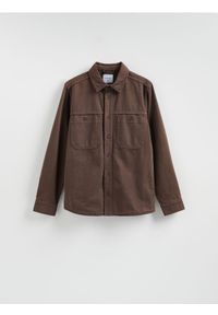 Reserved - Jeansowa koszula regular fit - dark grey jeans. Materiał: jeans