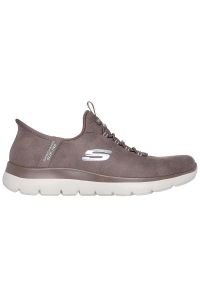 skechers - Buty do chodzenia damskie Skechers Brn Summit. Kolor: brązowy. Materiał: syntetyk, materiał. Szerokość cholewki: normalna. Sport: turystyka piesza