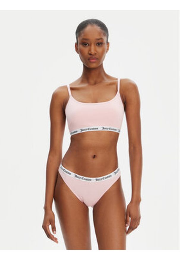 Juicy Couture Biustonosz top Ren JCTBT125972 Różowy. Kolor: różowy. Materiał: bawełna