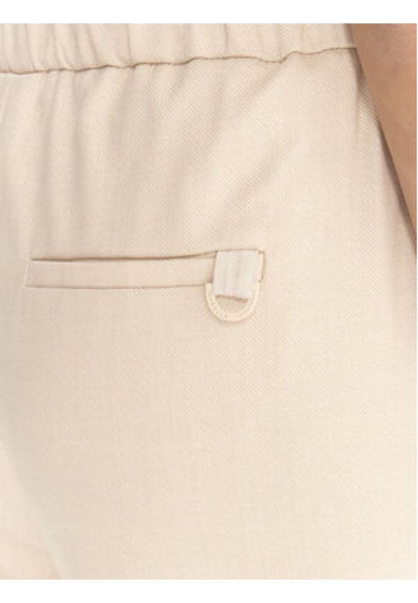 Marella Spodnie materiałowe Nyssa 2523136025 Beżowy Regular Fit. Kolor: beżowy. Materiał: wełna