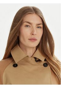 Weekend Max Mara Trencz Bazar 2515081041 Beżowy Relaxed Fit. Kolor: beżowy. Materiał: bawełna, syntetyk