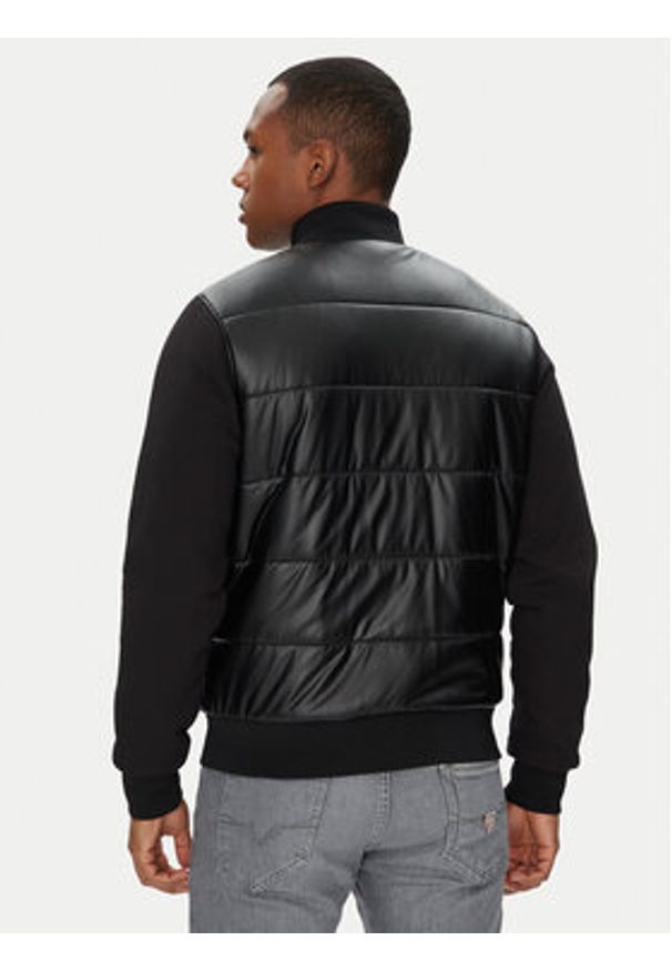 Karl Lagerfeld - KARL LAGERFELD Kurtka przejściowa 505065 553565 Czarny Regular Fit. Typ kołnierza: dekolt w karo. Kolor: czarny. Materiał: syntetyk
