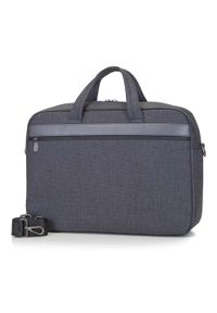 Wittchen - Męska torba na laptopa 15,6” z panelem z ekoskóry grafitowa. Kolor: szary. Materiał: poliester. Styl: klasyczny, casual, elegancki, biznesowy #5
