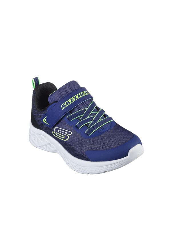 skechers - Trenerzy dla dzieci Skechers Microspec II-Zovrix. Kolor: zielony, wielokolorowy. Materiał: materiał, syntetyk, tkanina. Model: Skechers Sport. Sport: turystyka piesza