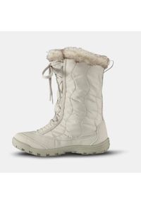 quechua - Buty turystyczne śniegowce dla dzieci Quechua SH500 Warm wodoodporne suwak. Kolor: beżowy. Materiał: materiał