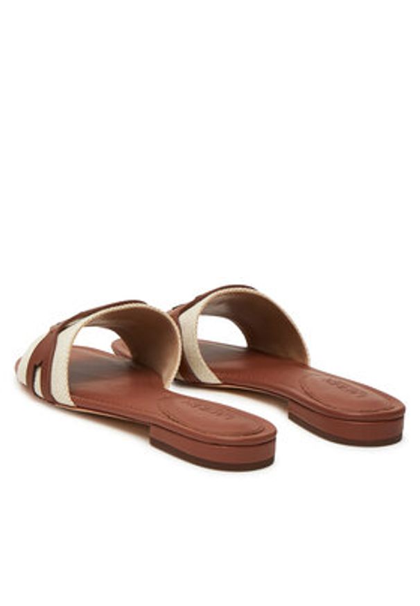 Lauren Ralph Lauren - LAUREN RALPH LAUREN Klapki Alegra 802826823001 Beżowy. Kolor: beżowy. Materiał: materiał