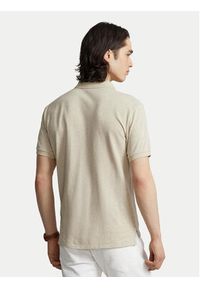 Polo Ralph Lauren Polo 710536856215 Beżowy Slim Fit. Typ kołnierza: polo. Kolor: beżowy. Materiał: bawełna #4