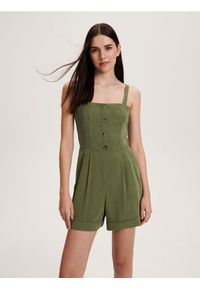 Reserved - Kombinezon z EcoVero™ - zielony. Kolor: zielony. Materiał: wiskoza #1