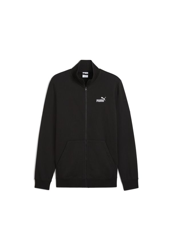 Puma - Męska kurtka dresowa Essentials z logo No. 1 PUMA Black. Kolor: czarny. Materiał: dresówka. Wzór: haft. Sport: bieganie
