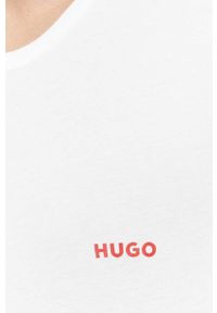 Hugo - HUGO t-shirt bawełniany 3-pack kolor czarny z nadrukiem. Kolor: czarny. Materiał: bawełna. Długość rękawa: krótki rękaw. Długość: krótkie. Wzór: nadruk #5