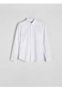Reserved - Koszula super slim fit - biały. Kolor: biały. Materiał: bawełna, tkanina