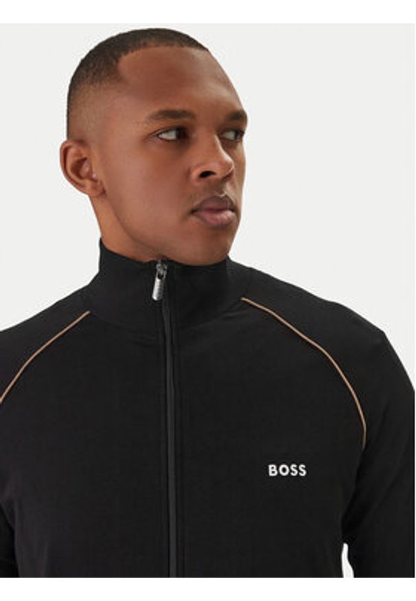 BOSS Bluza Mix&Match 50515307 Czarny Regular Fit. Kolor: czarny. Materiał: bawełna