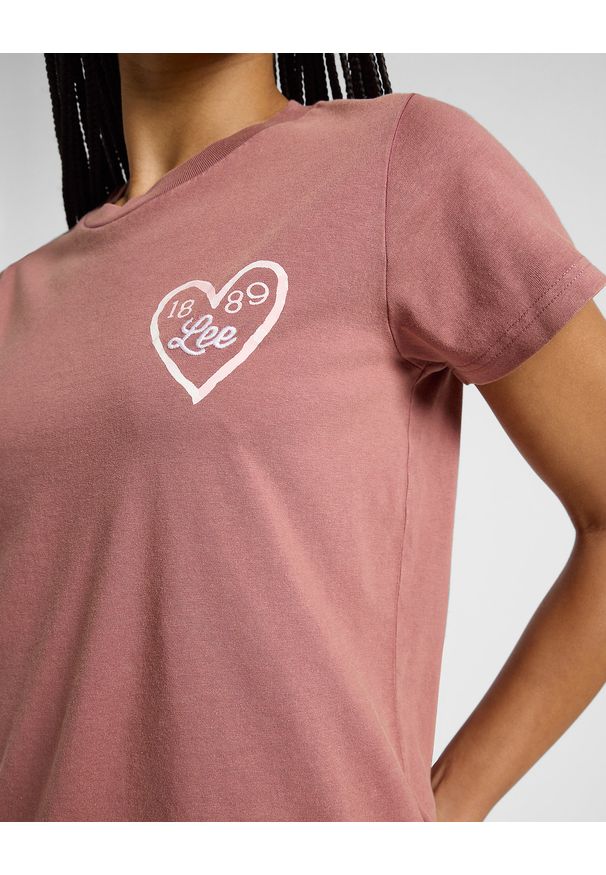 Lee - DAMSKA KOSZULKA LEE SMALL LOGO TEE HENNA 112363636