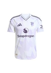 Adidas - Autentyczna wyjazdowa koszulka Manchester United 25/26. Kolor: biały. Sport: piłka nożna