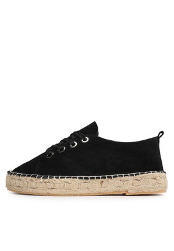 Jenny Fairy Espadryle HZF098-01 Czarny. Kolor: czarny. Materiał: materiał