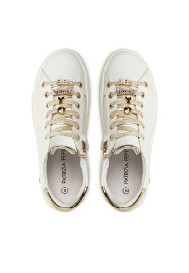 Patrizia Pepe Sneakersy PJ850.27 D Biały. Kolor: biały. Materiał: skóra