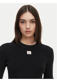 Calvin Klein Jeans Sweter LV047G309G Czarny Regular Fit. Kolor: czarny. Materiał: bawełna #2