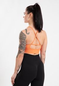 GORILLA WEAR - Olivia Bezszwowe Biustonosz sportowy - Peach. Kolor: pomarańczowy, wielokolorowy, różowy. Sport: fitness