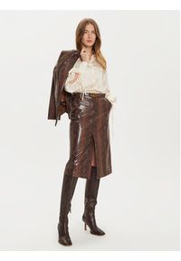 TwinSet - TWINSET Koszula 242TP2477 Beżowy Regular Fit. Kolor: beżowy. Materiał: wiskoza, satyna #5