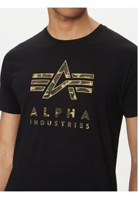 Alpha Industries T-Shirt Camo Puff 146506 Czarny Regular Fit. Kolor: czarny. Materiał: bawełna #4