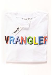 Wrangler - WRANGLER T SHIRT DAMSKI T-SHIRTS 80´S TEE WHITE W7010EV12. Wzór: kolorowy, nadruk