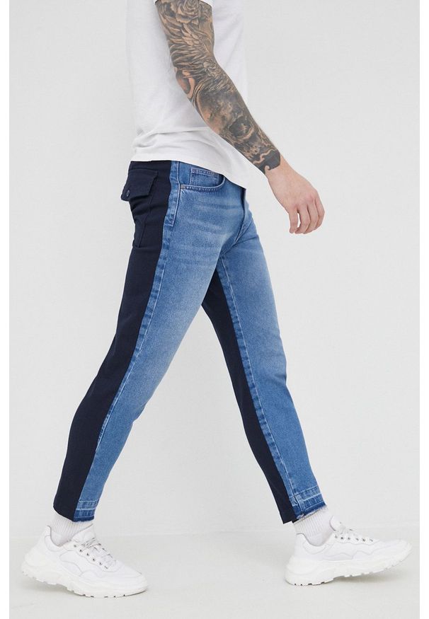 Desigual jeansy 22SMDD02 męskie. Kolor: niebieski