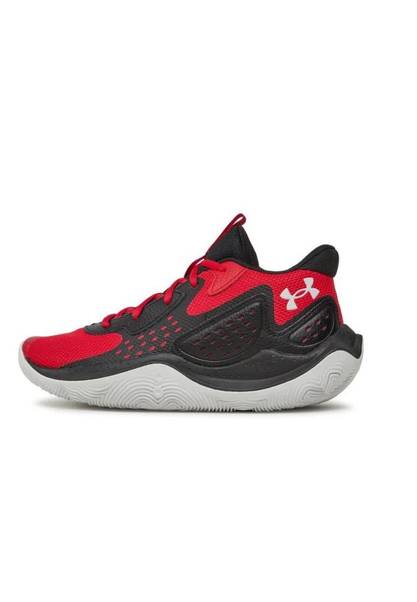 Buty do chodzenia męskie Under Armour Jet 23. Zapięcie: sznurówki. Kolor: biały, czerwony, wielokolorowy. Materiał: syntetyk, tkanina, materiał. Szerokość cholewki: normalna. Sport: turystyka piesza