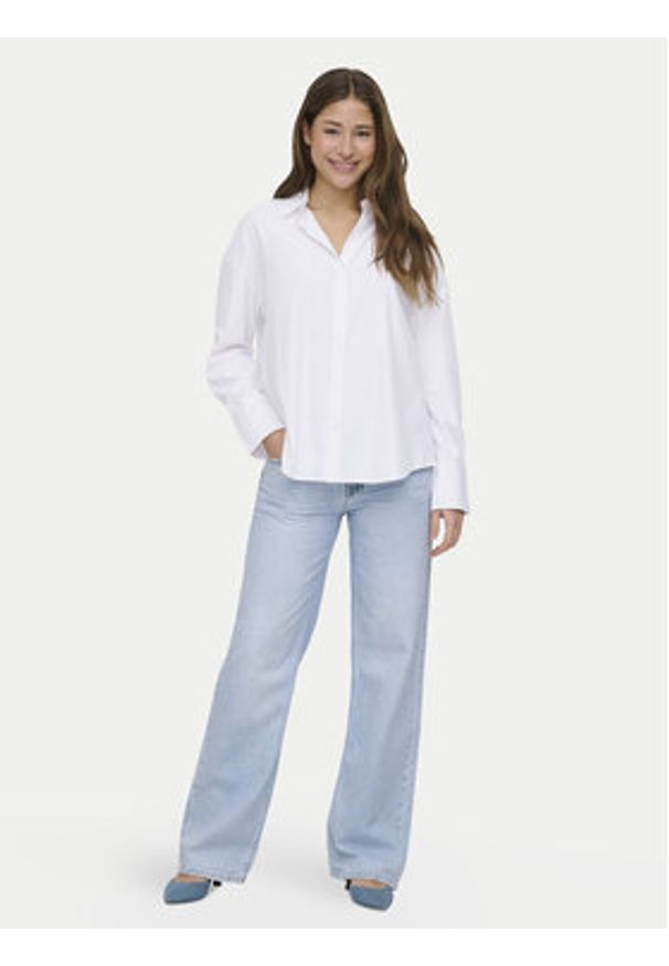 only - ONLY Koszula Oregon 15367554 Biały Regular Fit. Kolor: biały. Materiał: bawełna