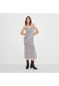 Reserved - Sukienka z cekinami - Szary. Kolor: szary #1