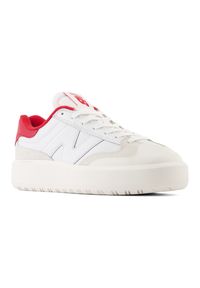 Buty unisex New Balance CT302VB – białe. Okazja: na co dzień. Kolor: biały. Materiał: skóra, guma. Szerokość cholewki: normalna. Obcas: na platformie #3
