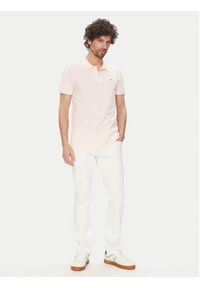 Tommy Jeans Polo DM0DM20676 Różowy Slim Fit. Typ kołnierza: polo. Kolor: różowy. Materiał: bawełna #4