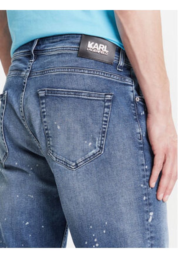 Karl Lagerfeld - KARL LAGERFELD Szorty jeansowe 265820 552832 Granatowy Regular Fit. Kolor: niebieski. Materiał: bawełna