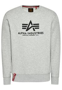 Alpha Industries Bluza Basic Sweater 178302 Szary Regular Fit. Kolor: szary. Materiał: bawełna #3