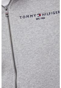 TOMMY HILFIGER - Tommy Hilfiger Bluza męska kolor szary z kapturem z aplikacją. Okazja: na co dzień. Typ kołnierza: kaptur. Kolor: szary. Materiał: dzianina. Wzór: aplikacja. Styl: casual #4