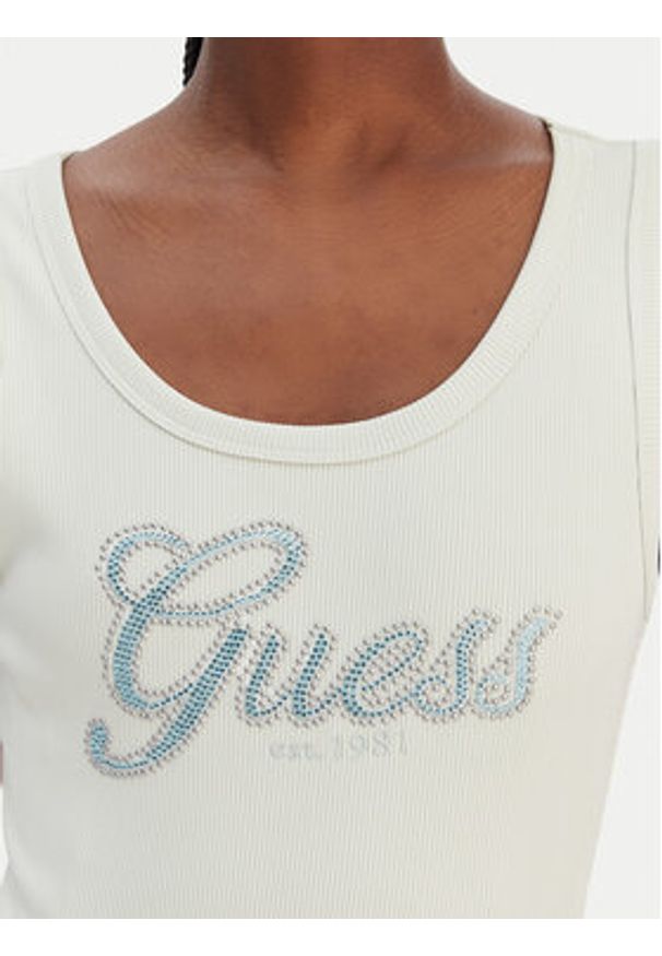 Guess Top W6GP22 K2954 Zielony Regular Fit. Kolor: zielony. Materiał: syntetyk