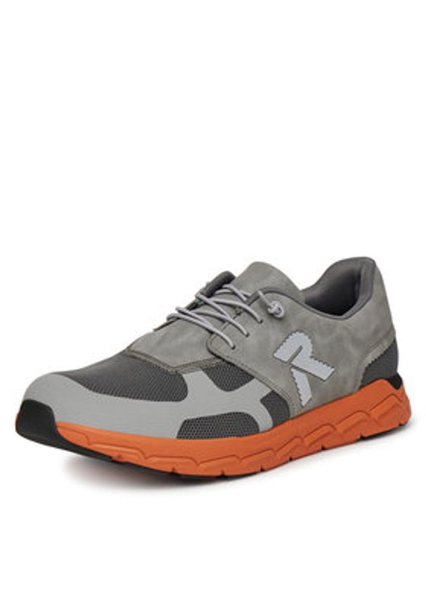 Rieker Sneakersy 09100-45 Szary. Kolor: szary. Materiał: materiał, syntetyk
