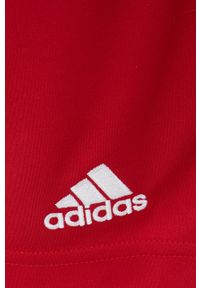 adidas Performance szorty treningowe Entrada 22 HI0002 damskie kolor czerwony gładkie high waist. Stan: podwyższony. Kolor: czerwony. Materiał: skóra, materiał. Wzór: gładki #2