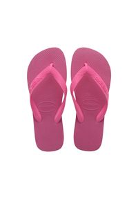Japonki Havaianas Top. Okazja: na plażę. Kolor: różowy. Materiał: guma. Styl: sportowy #1