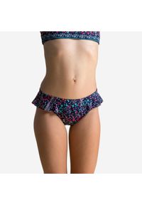 Dół stroju pływackiego dla dzieci Decathlon 100 Lila Luna ze spódniczką. Kolor: niebieski. Materiał: poliester, elastan, materiał #1