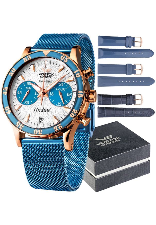 Zegarek damski Vostok Europe VK64-515B527BBL niebieski. Kolor: niebieski