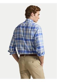 Polo Ralph Lauren Koszula 710B16699002 Niebieski Custom Fit. Typ kołnierza: polo. Kolor: niebieski. Materiał: len #3