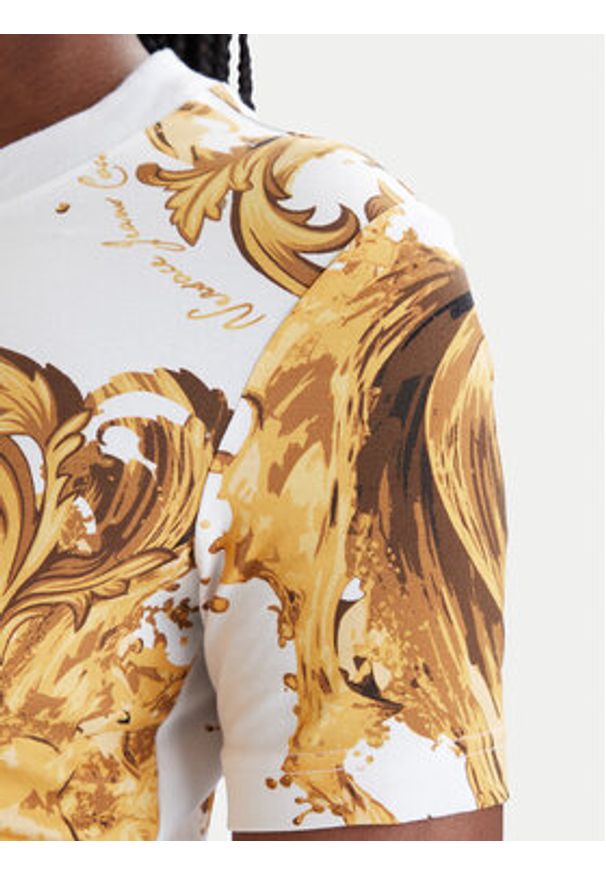 Versace Jeans Couture Sukienka codzienna 80HAO939 JS553 Biały Slim Fit. Okazja: na co dzień. Kolor: biały. Materiał: bawełna. Typ sukienki: proste. Styl: casual