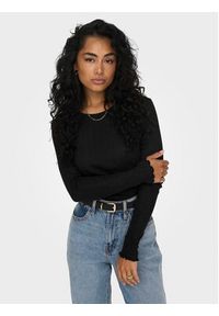 only - ONLY Bluzka Carlotta 15291987 Czarny Regular Fit. Kolor: czarny. Materiał: bawełna