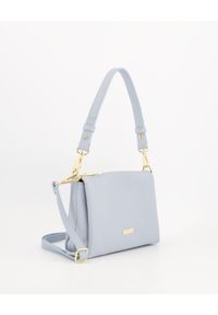 Unisono - Niebieska torebka crossbody. Kolor: niebieski. Materiał: skórzane. Styl: klasyczny, casual. Rodzaj torebki: na ramię