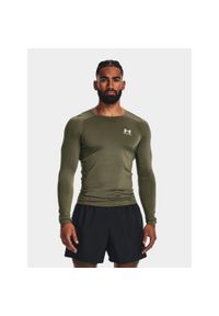 Under Armour - Koszulka termoaktywna męska UNDER ARMOUR 1361524 z długim rękawem. Kolor: zielony. Długość rękawa: długi rękaw. Długość: długie. Sport: bieganie