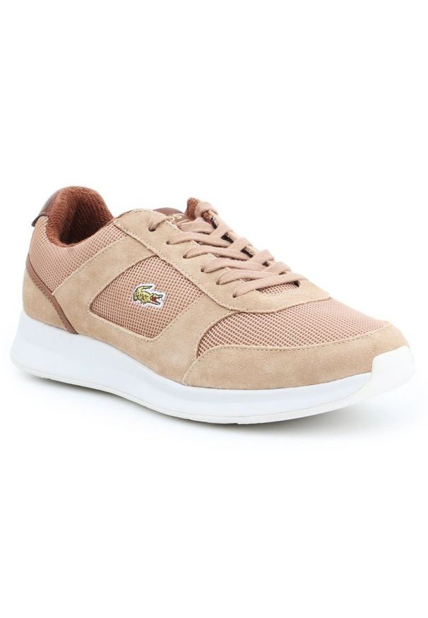 Buty Lacoste Joggeur 317 3 Spm Lt M 7-34SPM00174D8 brązowe. Okazja: na co dzień. Kolor: brązowy. Materiał: skóra, guma, materiał. Szerokość cholewki: normalna