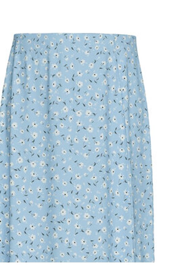 Pieces Spódnica midi Nya 17147811 Błękitny Regular Fit. Kolor: niebieski. Materiał: wiskoza