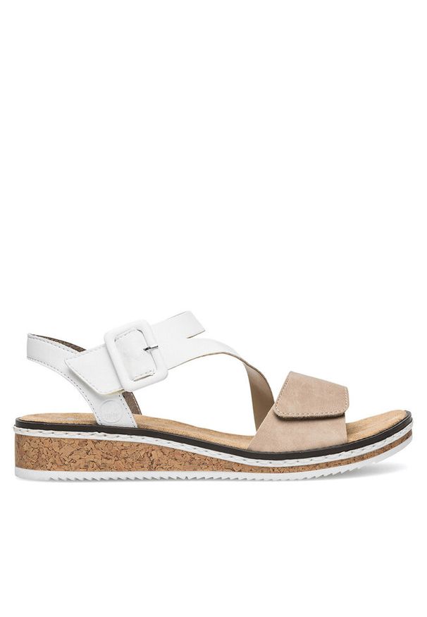 Sandały Rieker. Kolor: beżowy